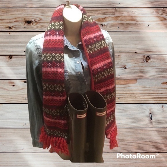 💋 Knit scarf 🧣 red - Picture 1 of 3